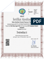 Sertifikat Akreditasi S1 TBI-1