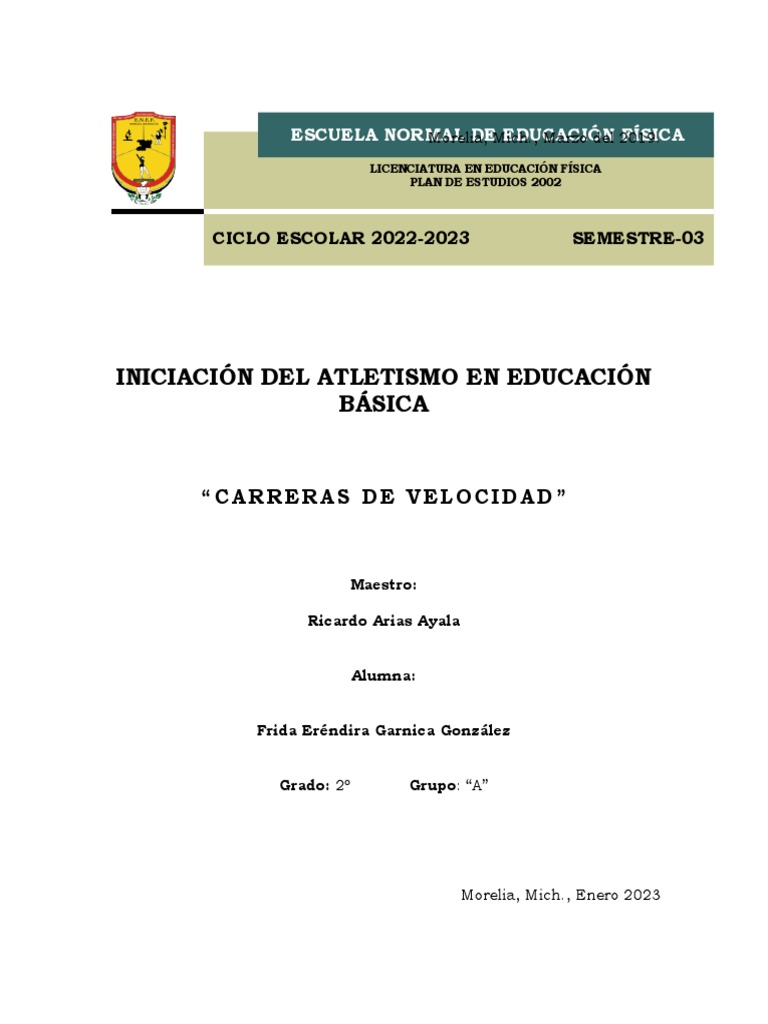 Técnica en Carreras de Velocidad | PDF | Deporte del atletismo | Corriendo