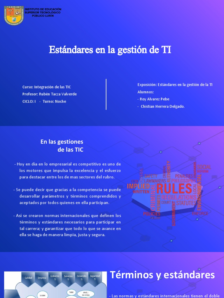 Estándares en La Gestión de TI - 03 | PDF | Itil | Cobit