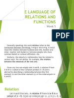 Language of Relations and Functions