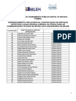 Resultado final credenciamento serviços artísticos FUMBEL