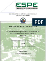 Sotalin - Francisco - Ensayo - Actualidad de La Geopolítica La Sociedad de La Información y El Conocimiento