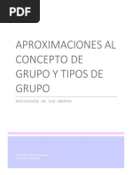 Aproximaciones Al Concepto de Grupo y Tipos de Grupo