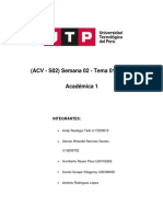 (ACV - S02) Tema 01 Tarea Académica 1 Grupo 8