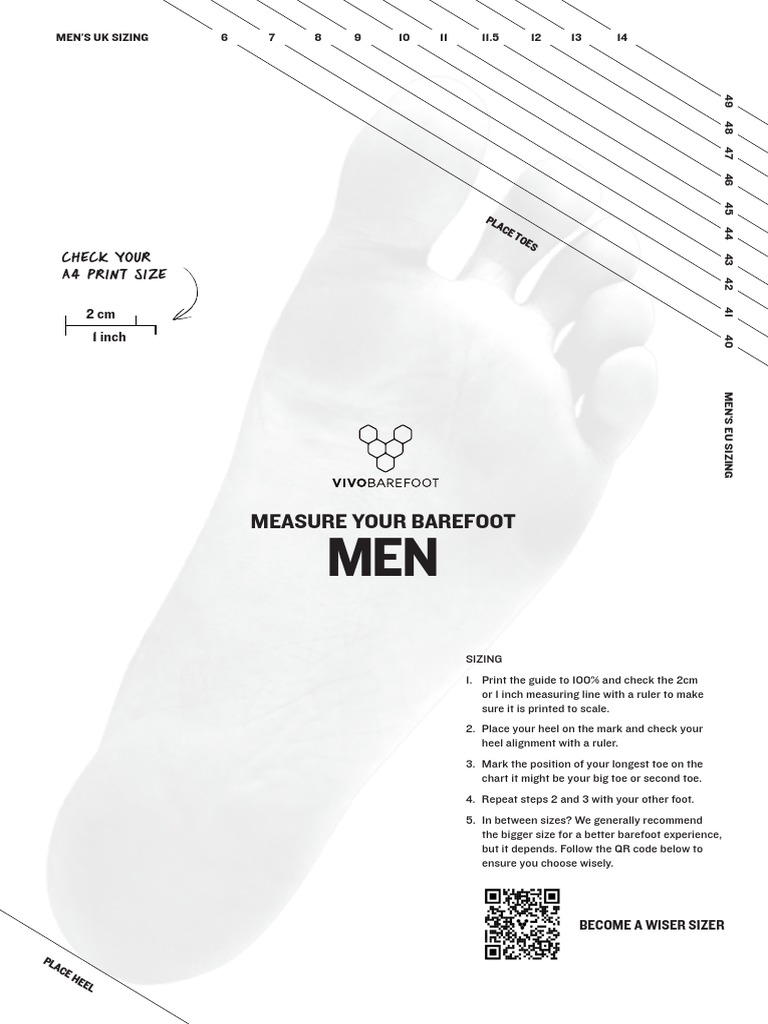 VivoBarefoot Men's Size Guide | PDF