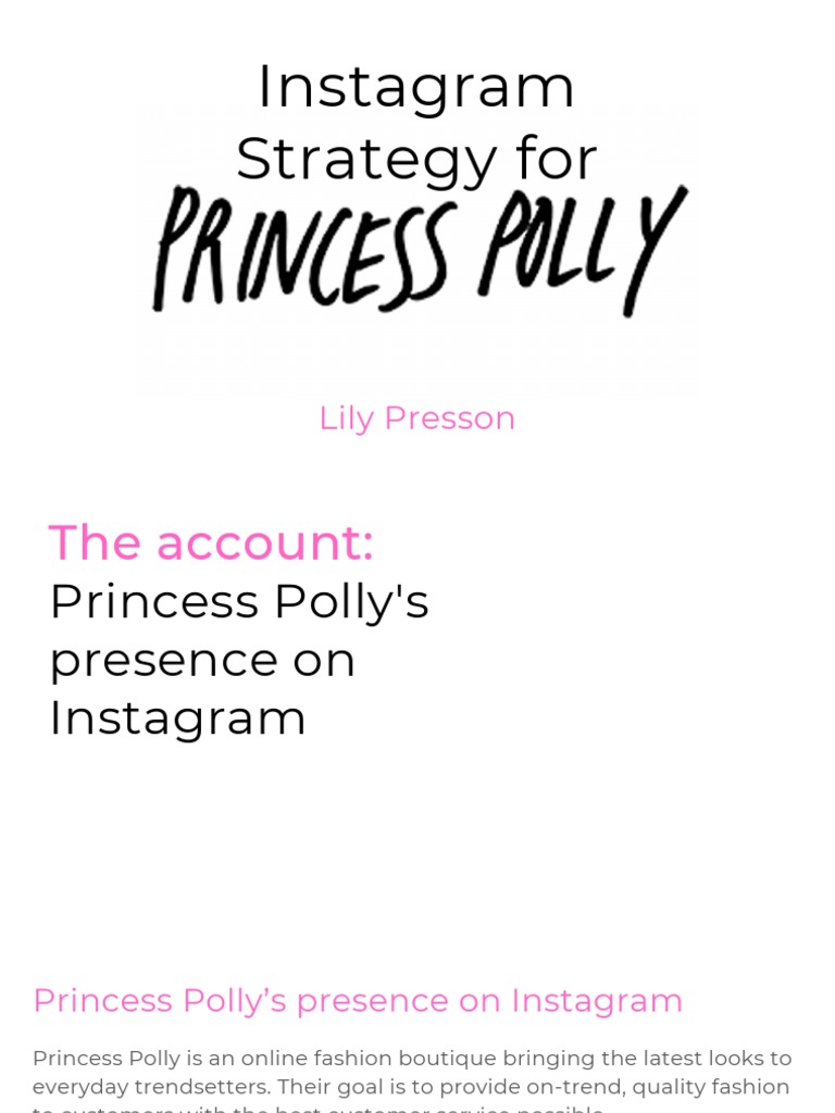 LP Instagram Strategy For Princess Polly PDF Fashion Brand