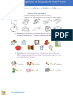 Evaluacion Diagnostica de 2do Primaria Nat