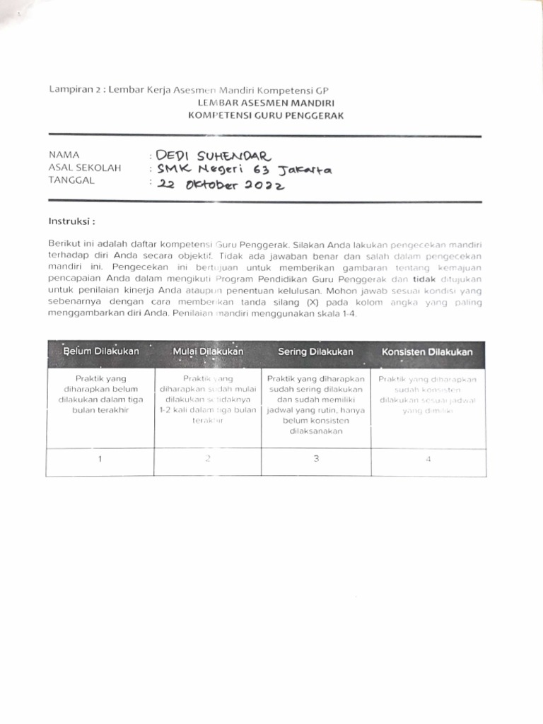 Lembar Asesmen Mandiri Pdf