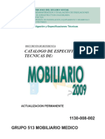 Catálogo de Especificaciones Técnicas de Mobiliario Grupo 513