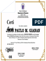 SAMPLE Certificate For Speakers