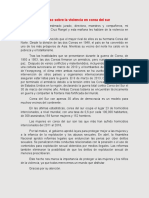 Discurso Sobre La Violencia en Corea Del Sur