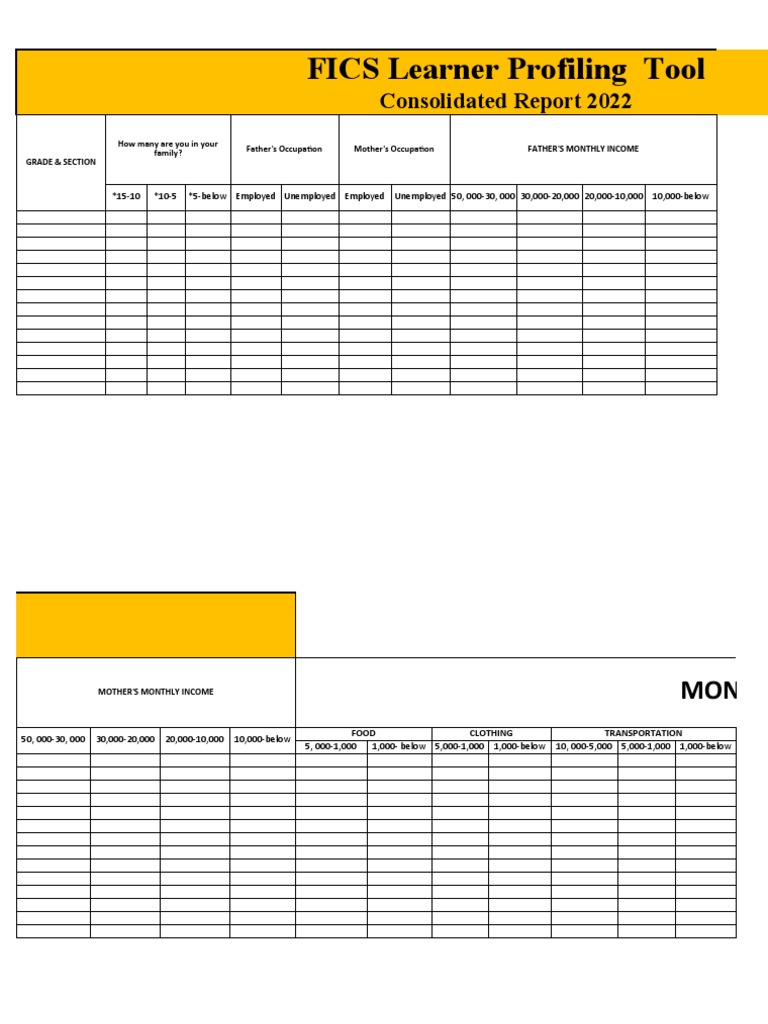 FICS Learner Profiling Report 2022 | PDF | Schools | Arithmetic