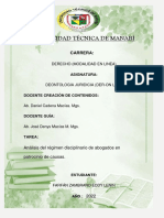 Ensayo Analisis Del Régimen Disciplinario de Abogados en Patrocinio de Causas