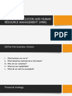 Retail Organization and Human Resource Management (HRM)