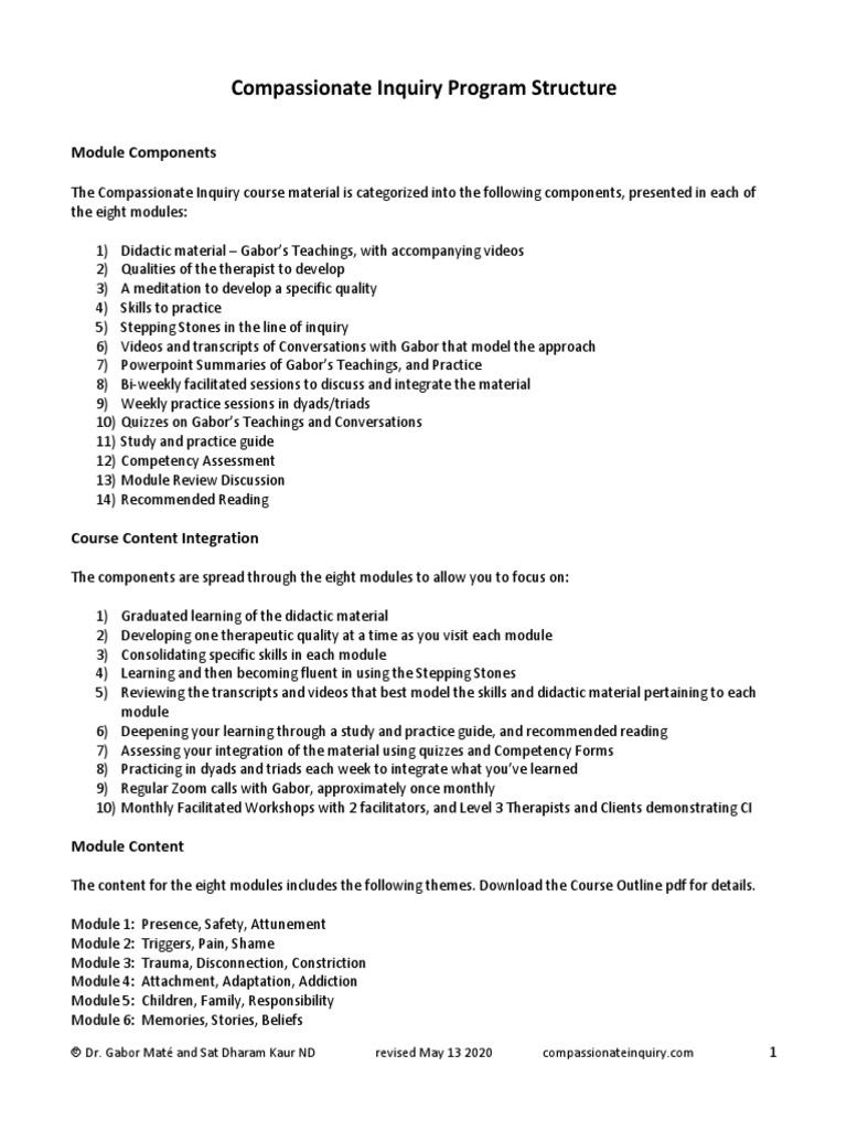 CI Program Structure | Download Free PDF | Emotions | Feeling