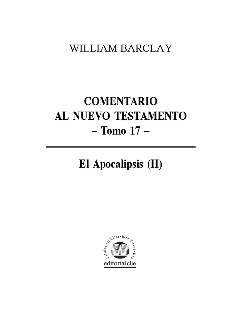 Comentario al nuevo testamento de william barclay volumen 17