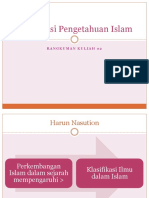 Review Kuliah 02 - Klasifikasi Pengetahuan Islam