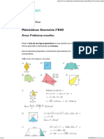 Áreas Geometría 3º ESO Problemas Resueltos