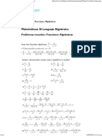 Problemas resueltos 3º ESO - Fracciones algebraicas