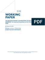 Micro Economic Foundations of Macro Disorder-Austrian Persp Recession of 2008-Mercatus-2009Apr