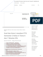 Soal Dan Kunci Jawaban PTS Semester 2 Kelas 6 Tema 6 Dan 7 Muatan IPA