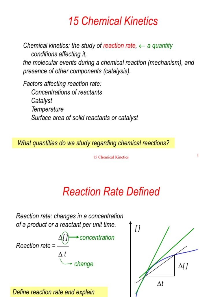 Chem. Reaction Rate Catalysis