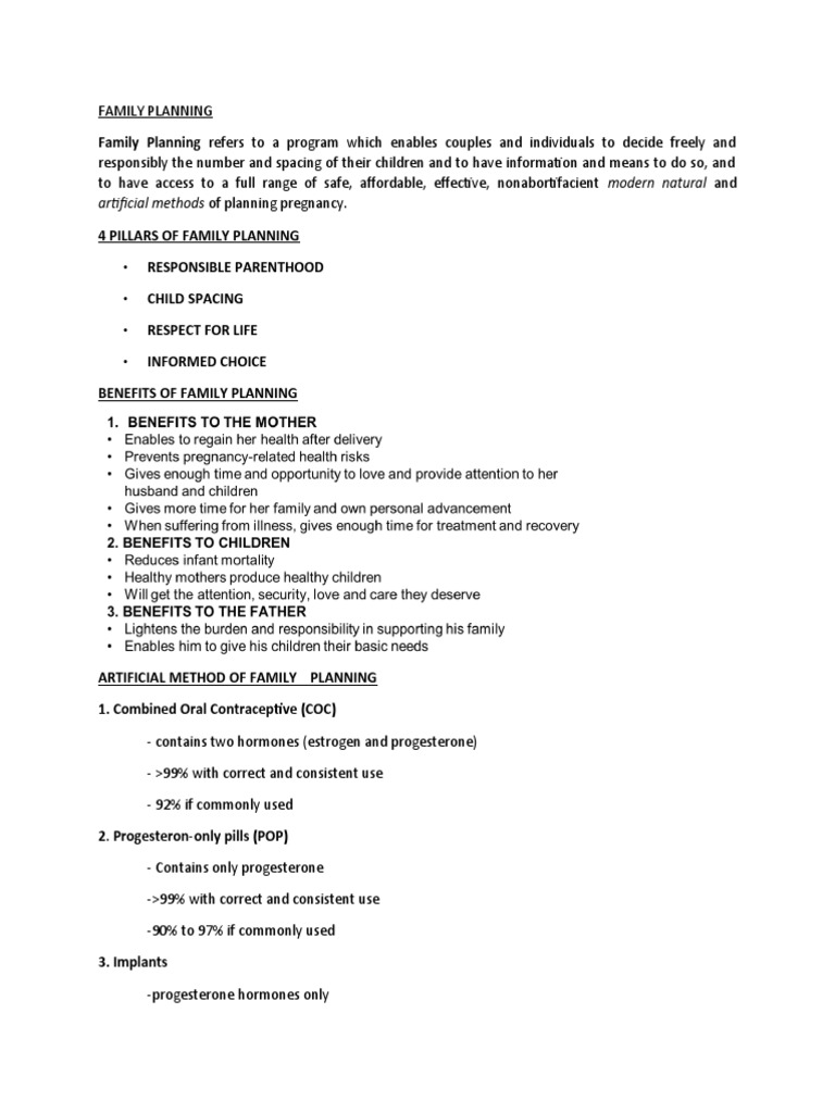 Family Planning | PDF | Birth Control | Family Planning