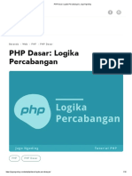 PHP Dasar - Logika Percabangan - Jago Ngoding