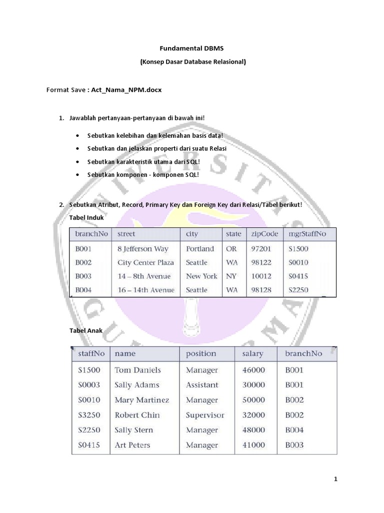 Konsep Dasar dan Praktik DBMS MySQL | PDF