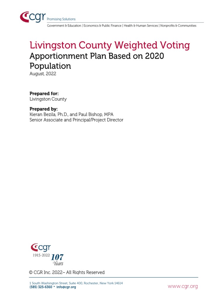 CGR Report On Livingston County Weighted Voting PDF Percentage
