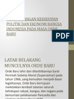 Perkembangan Politik dan Ekonomi Indonesia Masa Orde Baru