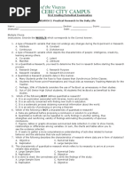 Research 2 First Quarter Examination