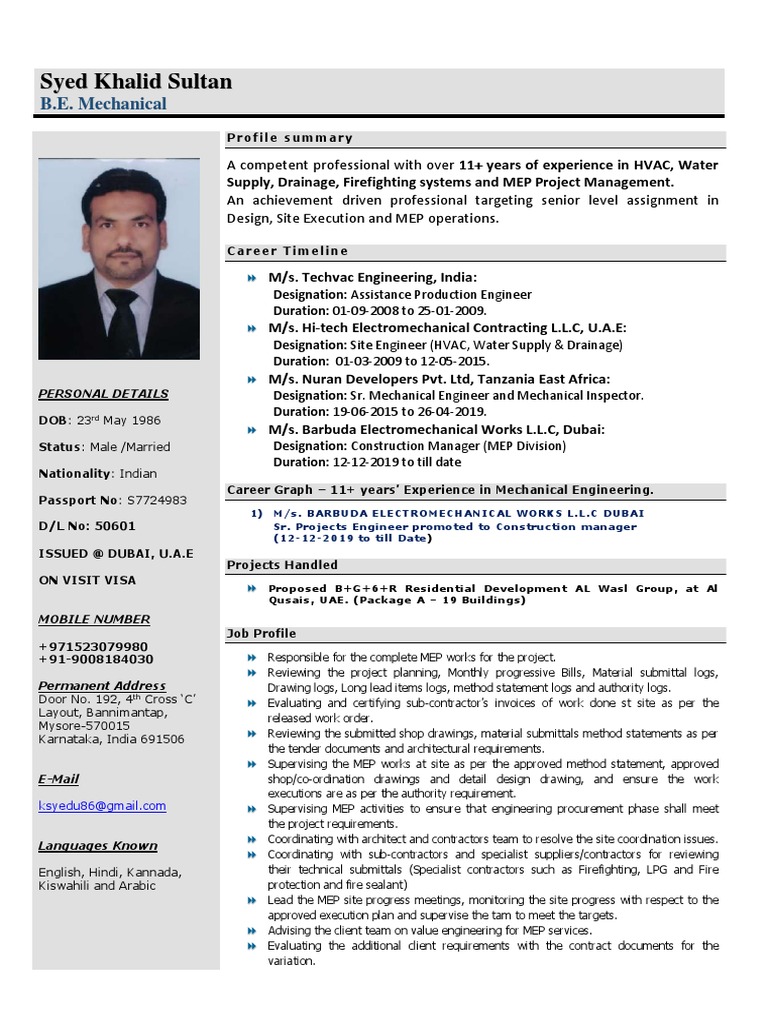 Updated CV | PDF | Specification (Technical Standard) | United Arab ...
