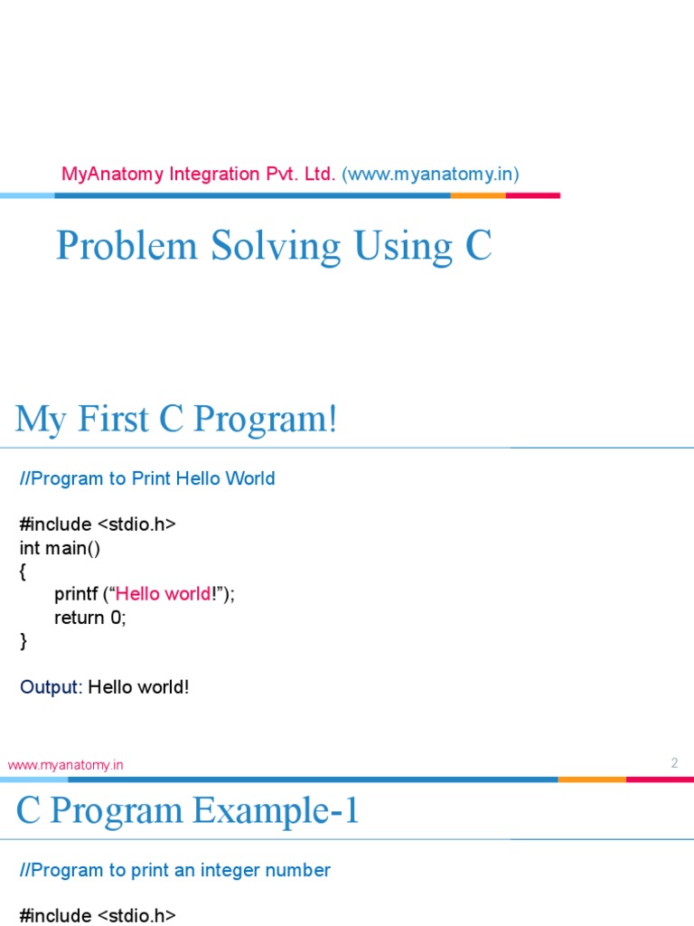 problem solving using c pdf