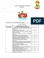 Lista de Cotejo 3 4 y 5 Años