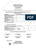 Monitoring and Evaluation Tool For The Implementation of The Learning Action Cell