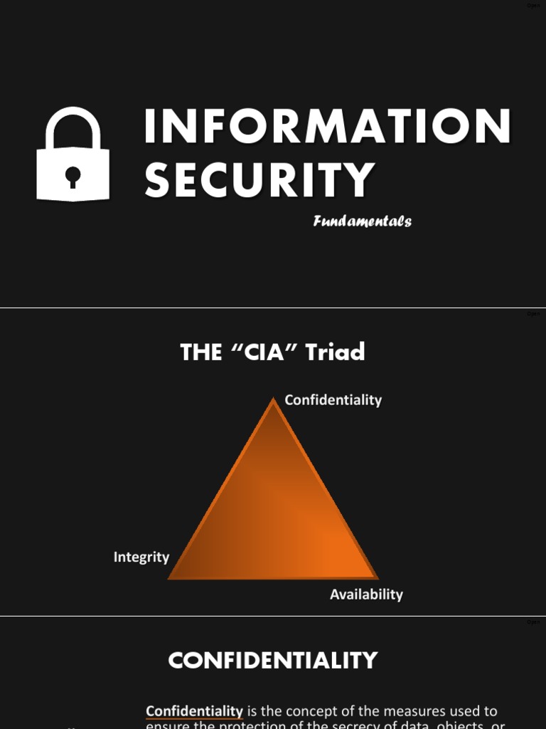 Understanding the CIA Triad in Security | PDF