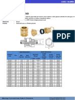 A1/A2 Brass Cable Gland Specs