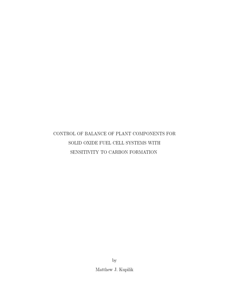 Control of Balance of Plant Components For Solid Oxide Fuel Cell Systems With Sensitivity To