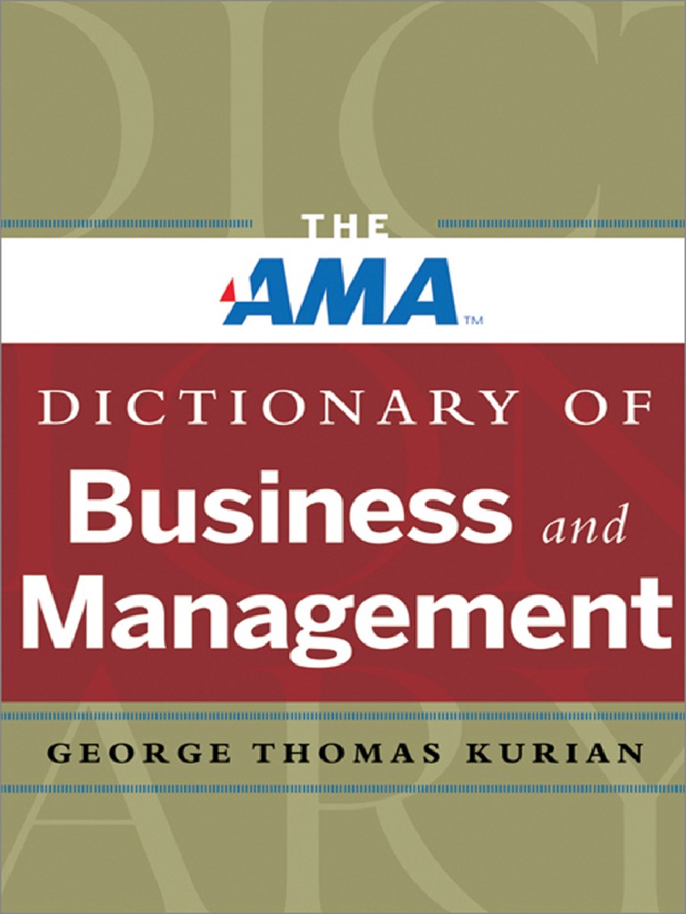 The ama dictionary of business and management pdfdrive pdf debits