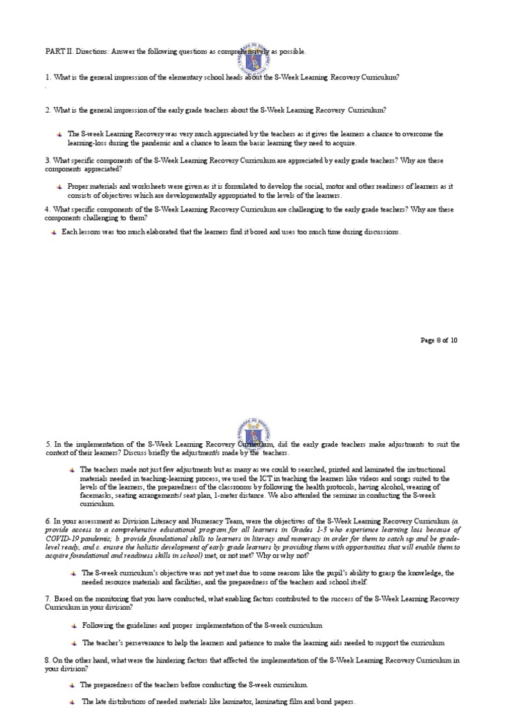 8 Week Curriculum Pdf Curriculum Teachers