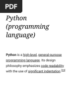 Python (Programming Language) - Wikipedia