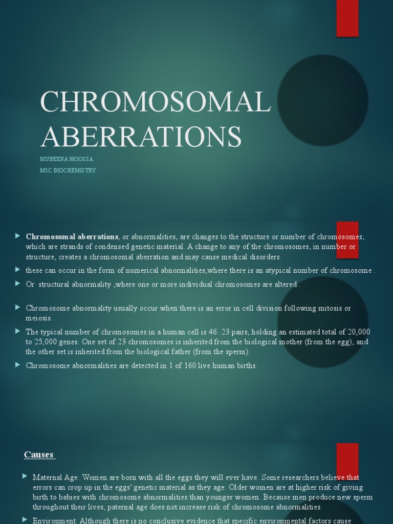 Chromosomal Abberations | PDF | Ploidy | Genetics
