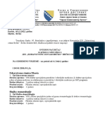 INTERNI NATJEČAJ Za Prijam U Radni Odnos U JZU ZDRAVSTVENI CENTAR BRČKO" BRČKO DISTRIKT BiH Broj Predmeta: 2333/22 Datum, 05.12.2022. Godine