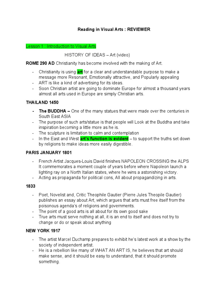 Rva Reviewer 1 Download Free Pdf Shape The Arts