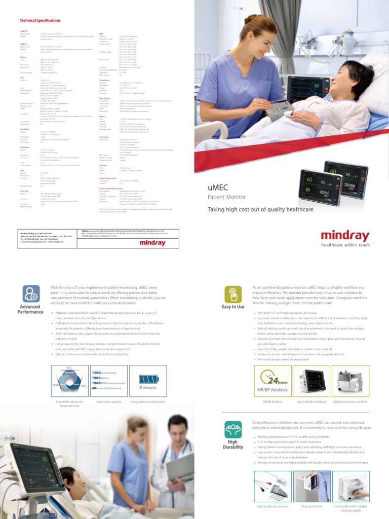 Brosur PM uMEC | Download Free PDF | Monitoring (Medicine) | Blood Pressure