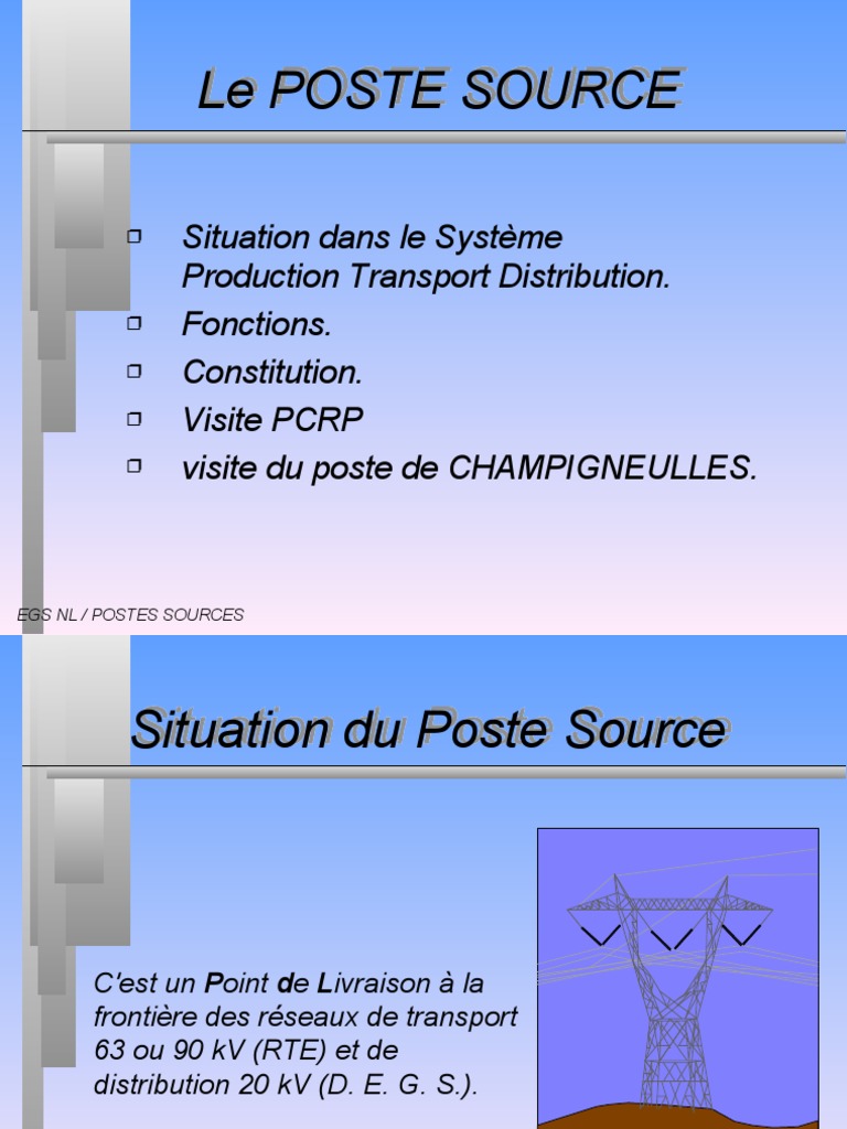 Fonctionnement des Postes Sources Électriques | PDF | Transformateur ...