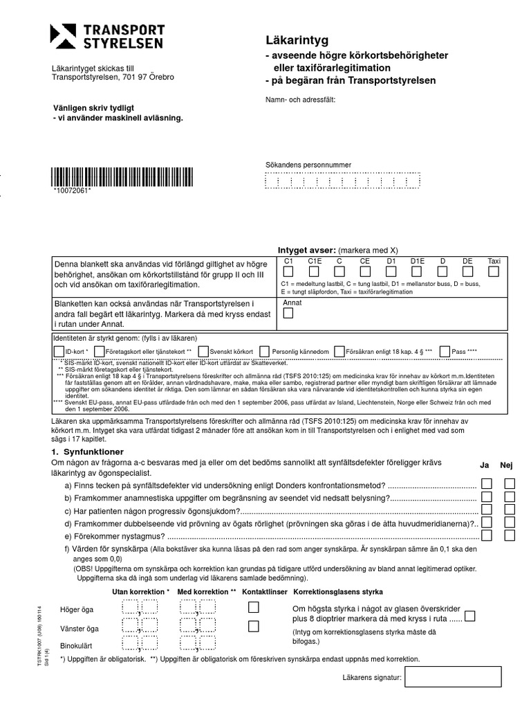 Tstrk1007 Ifyllnadsbar Tsid 12 356 | PDF