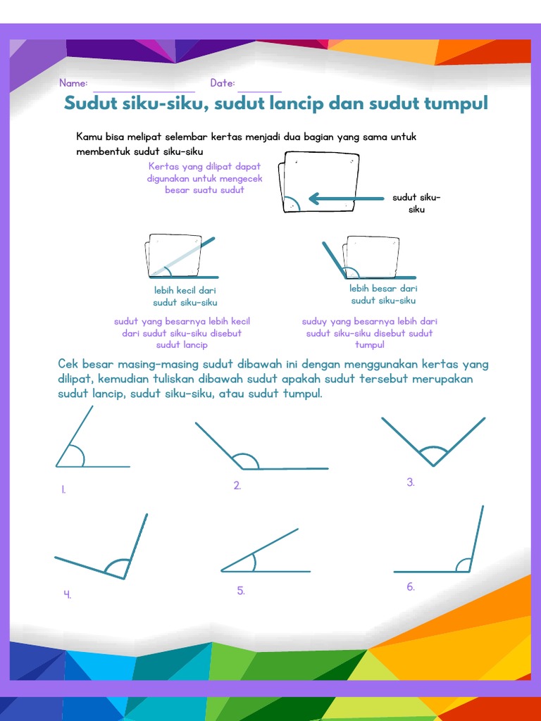 Sudut Siku-Siku, Sudut Lancip Dan Sudut Tumpul | PDF