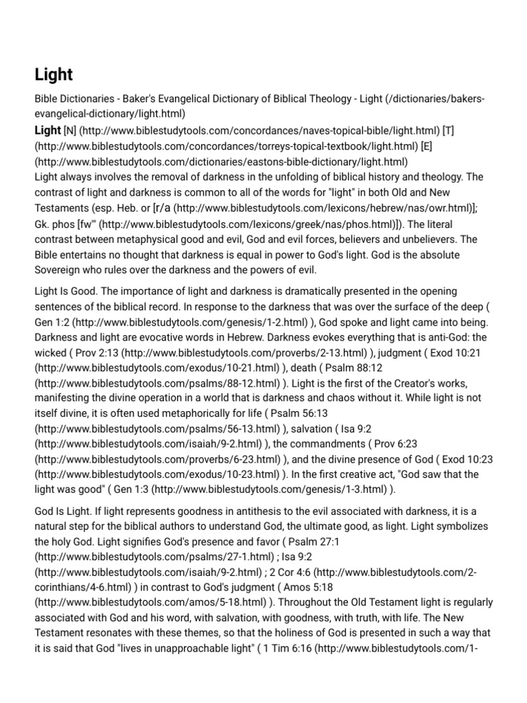 Light Definition and Meaning Bible Dictionary PDF